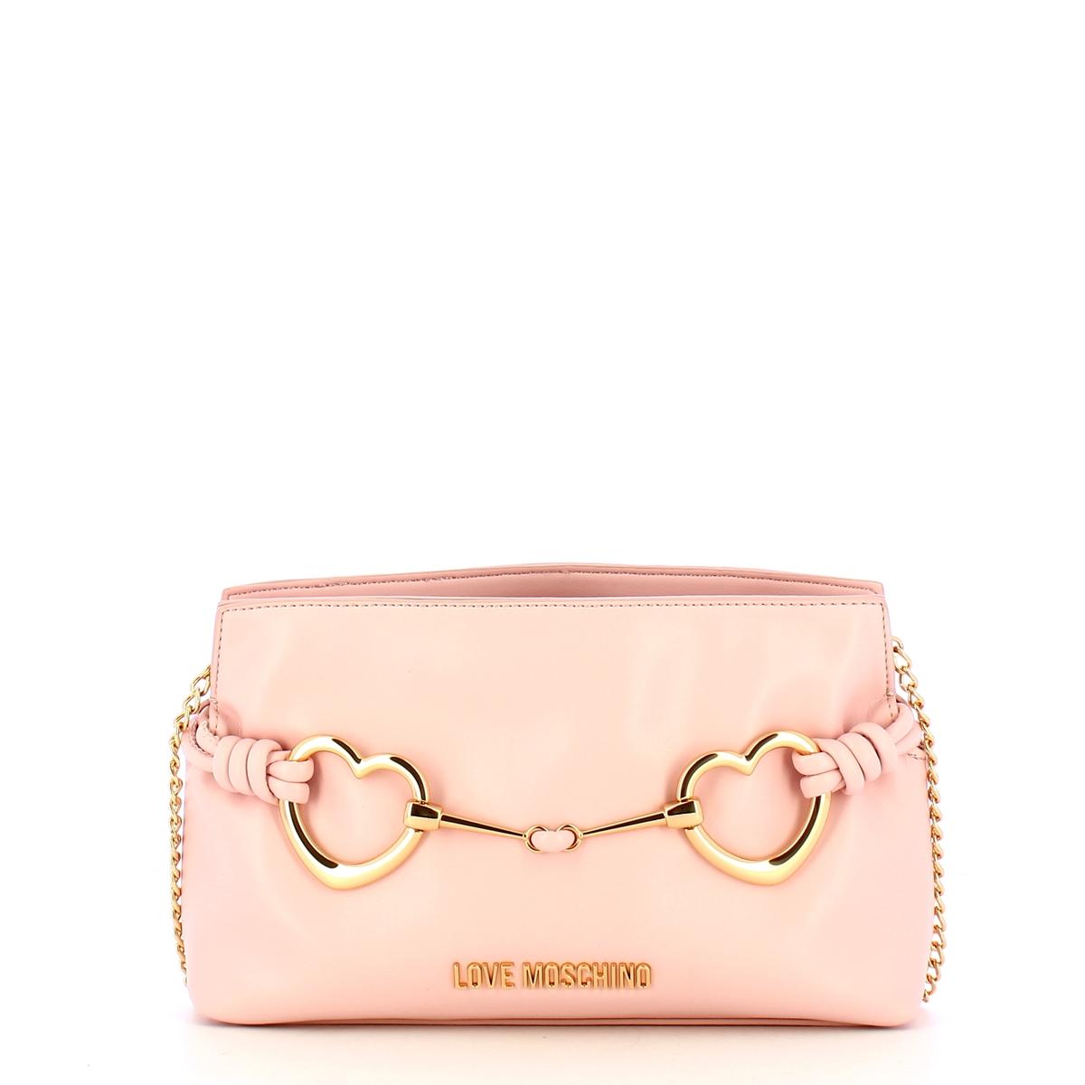 Love Moschino Clutch Laminata Hearts Cipria - 1