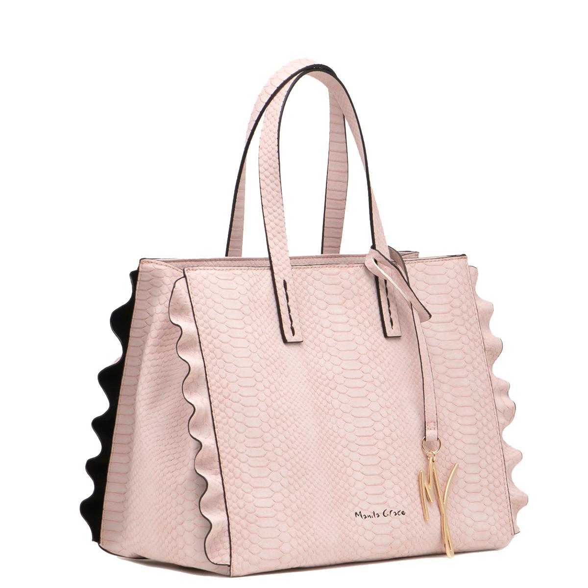 Manila Grace Borsa a mano Daisy Medium Pitonata - 2