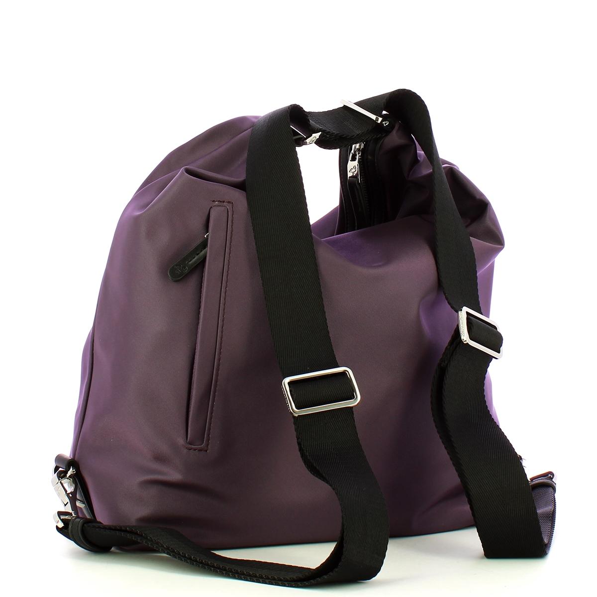 Mandarina Duck Hobo Bag Trasformabile Hunter Plum Perfect - 4