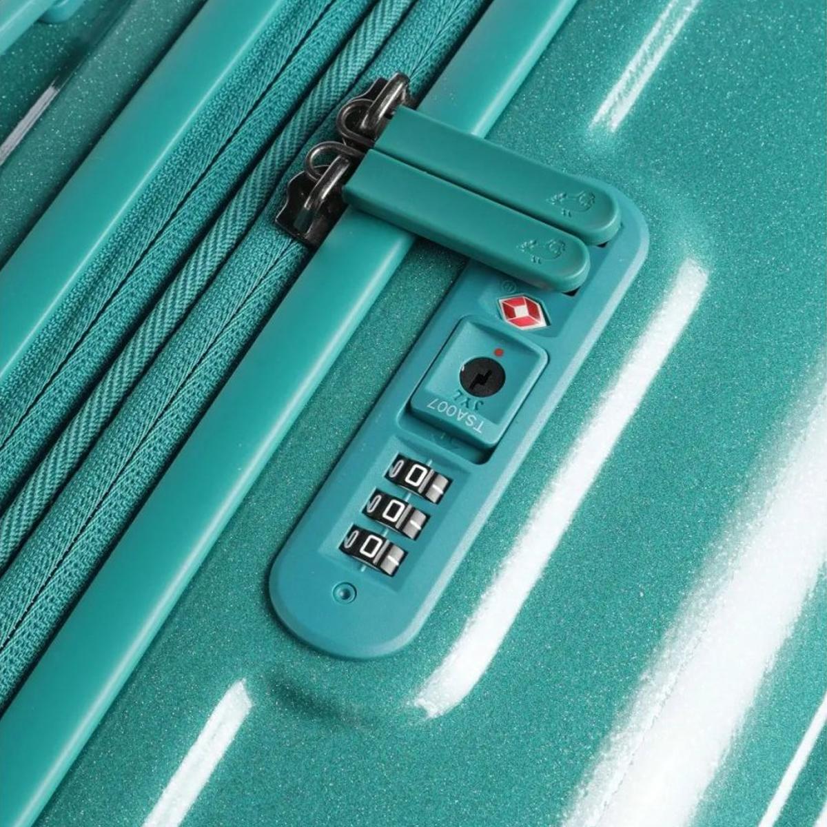 Mandarina Duck Trolley Medio 69 cm LOGODUCK + Exp. Glitter Green - 4