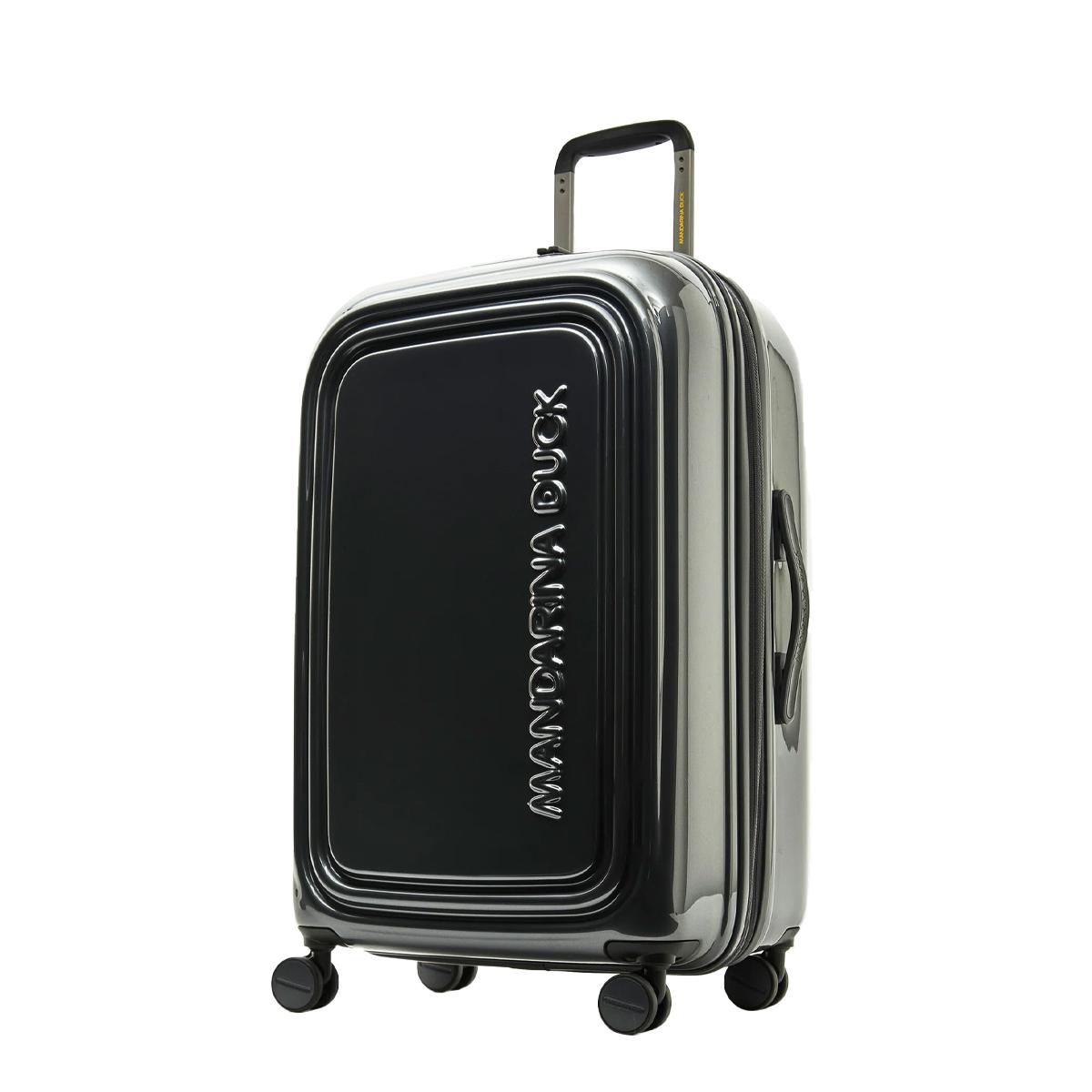 Mandarina Duck Trolley Medio Espandibile 69 cm LOGODUCK + Metal Antracite - 2