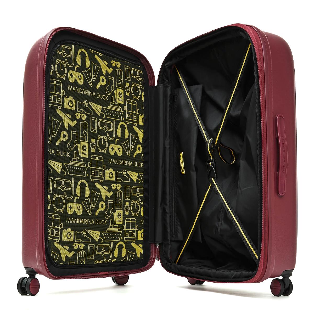 Mandarina Duck Trolley Grande Espandibile 75 cm LOGODUCK + Grape - 4