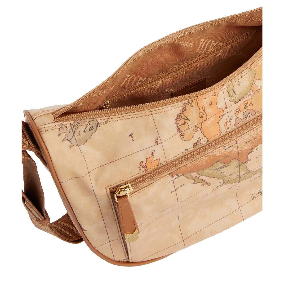 Alviero Martini 1a Classe Tracolla Mezzaluna Media Geo Soft con tasca Naturale - 3