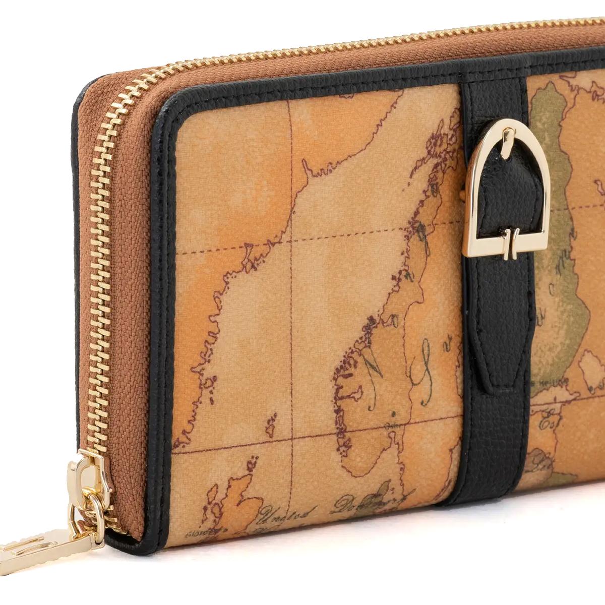 Alviero Martini 1a Classe Portafoglio Valley Geo Zip Around Nero - 4