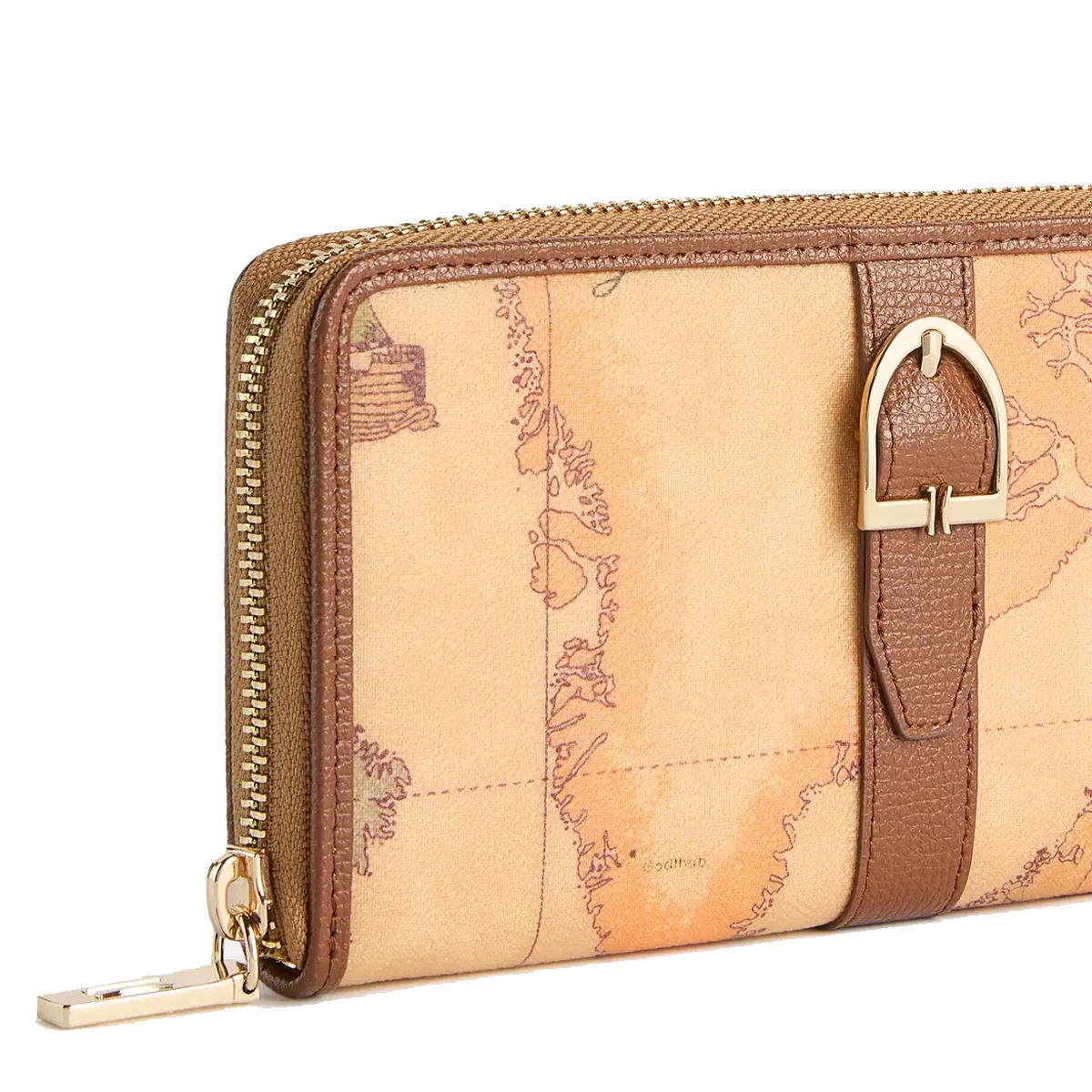 Alviero Martini 1a Classe Portafoglio Valley Geo Zip Around Castagna - 4