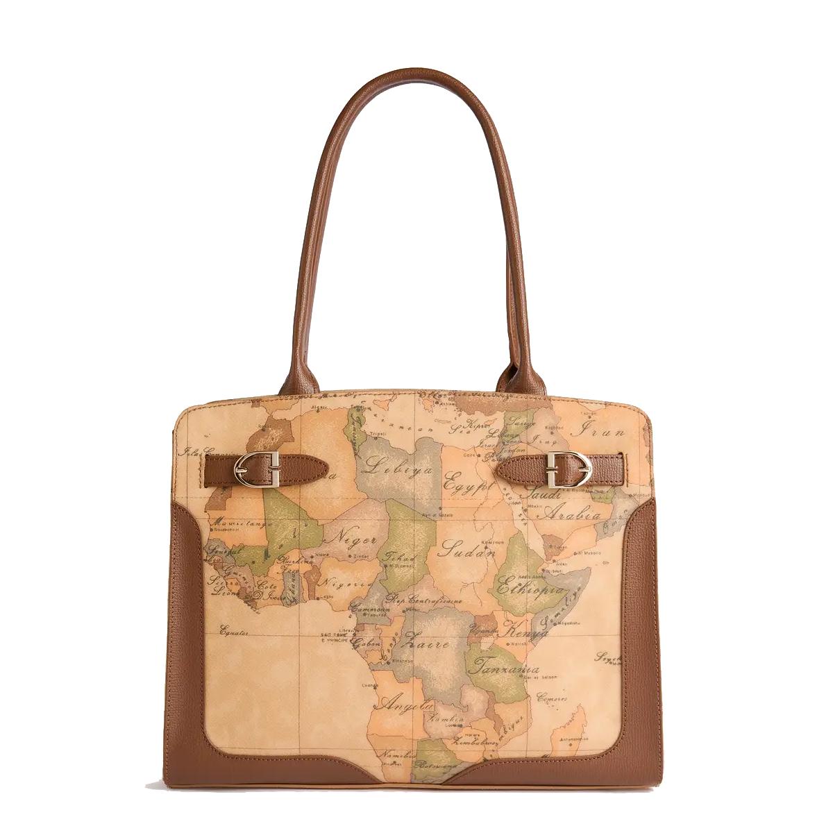 Alviero Martini 1a Classe Borsa a spalla Valley Geo Castagna - 1