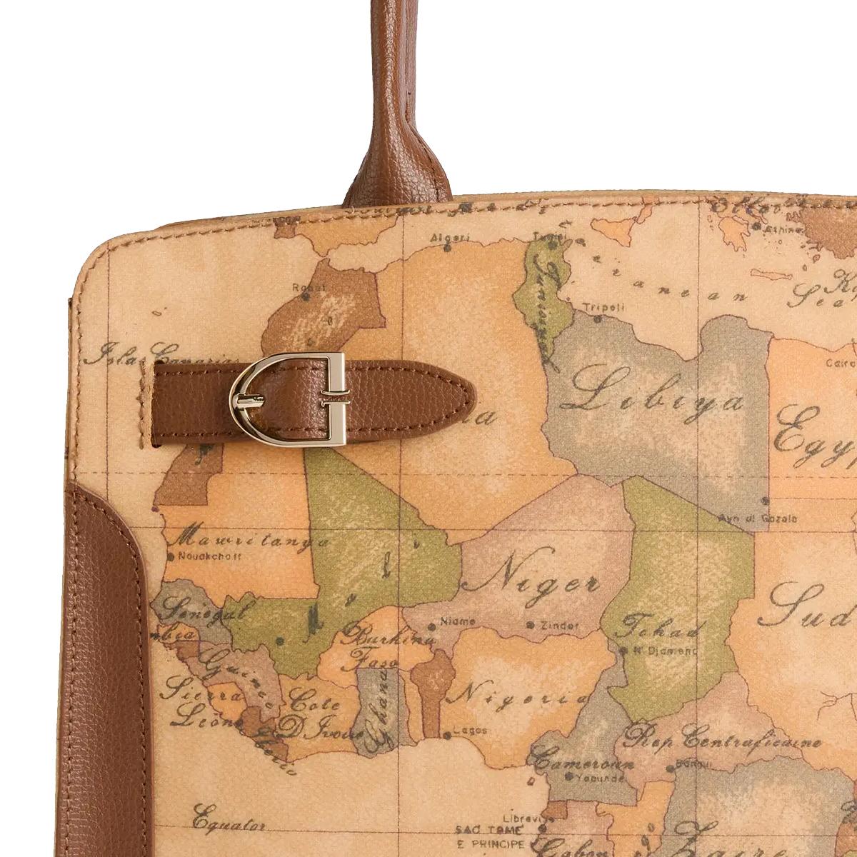 Alviero Martini 1a Classe Borsa a spalla Valley Geo Castagna - 3