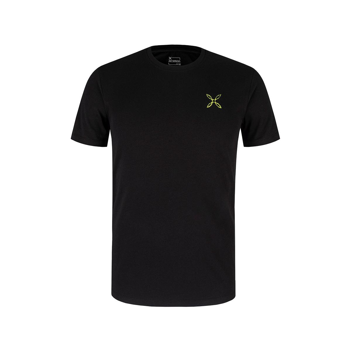 MNTR T-Shirt Pencil Logo Nero Verde Lime - 1