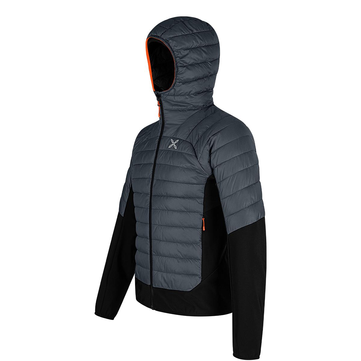 Montura Piumino Peak Hybrid Hooded Piombo Orange - 2