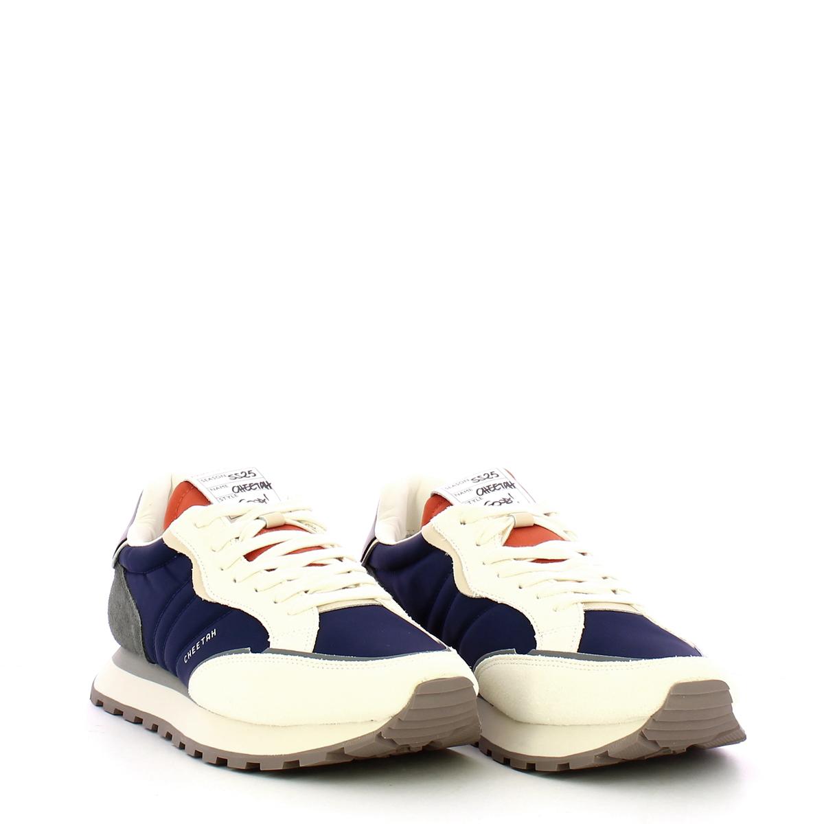 MOWA Sneakers Cheetah Navy Blu Orange Grigio - 2