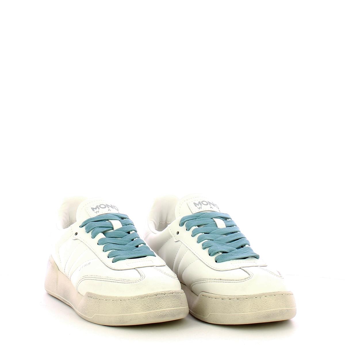 MOWA Sneakers Donna Jiha Bianco Celeste Chiaro - 2