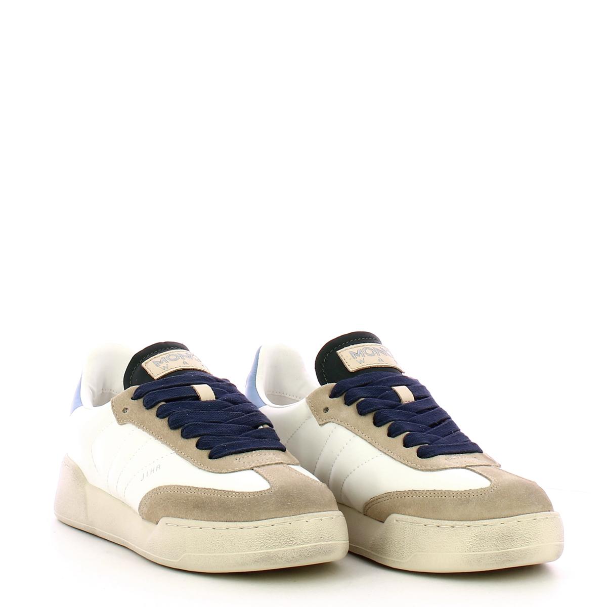 MOWA Sneakers Donna Jiha Bianco Navy Blu - 2