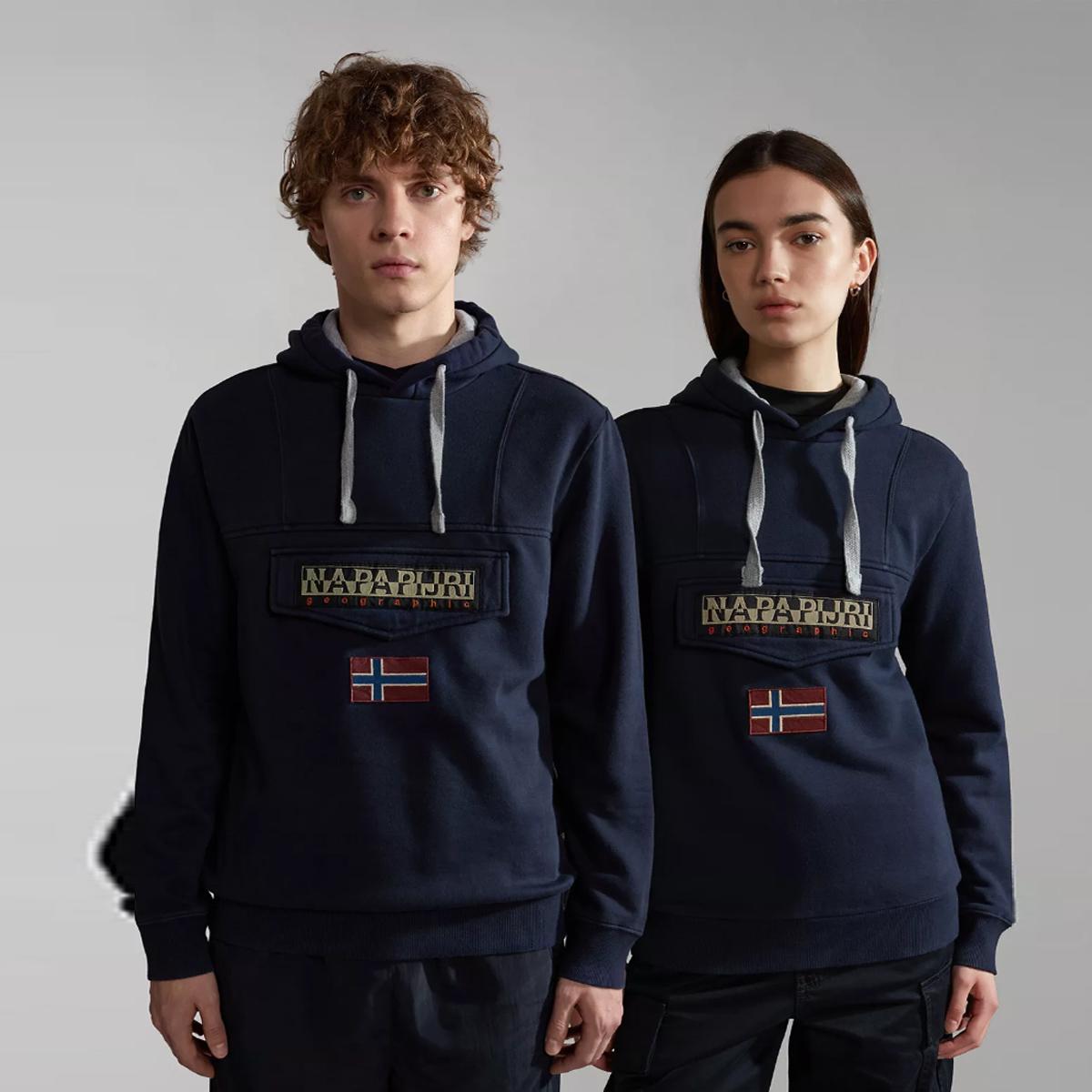 Napapijri Felpa con cappuccio Burgee Blu Marine - 3