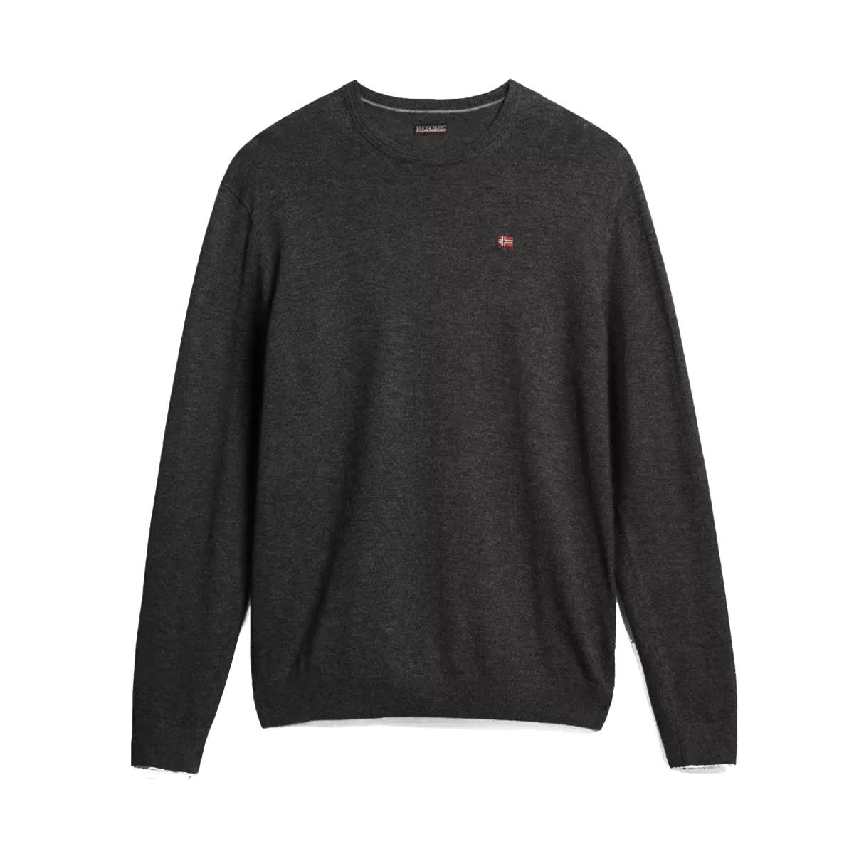 Napapijri Maglione girocollo Damavand Dark Grey Melange - 1