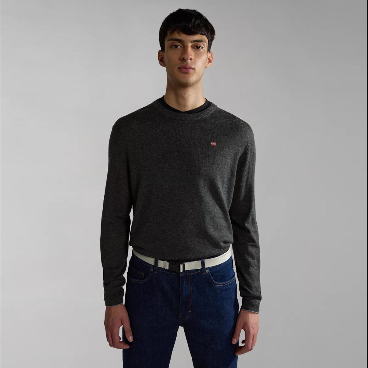 Napapijri Maglione girocollo Damavand Dark Grey Melange - 3