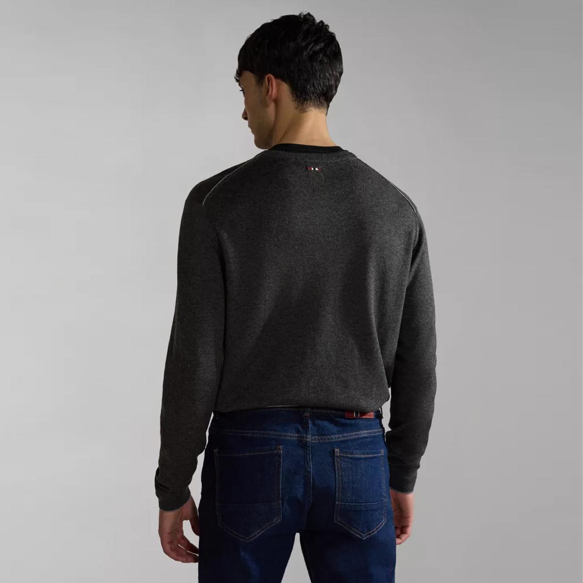 Napapijri Maglione girocollo Damavand Dark Grey Melange - 4