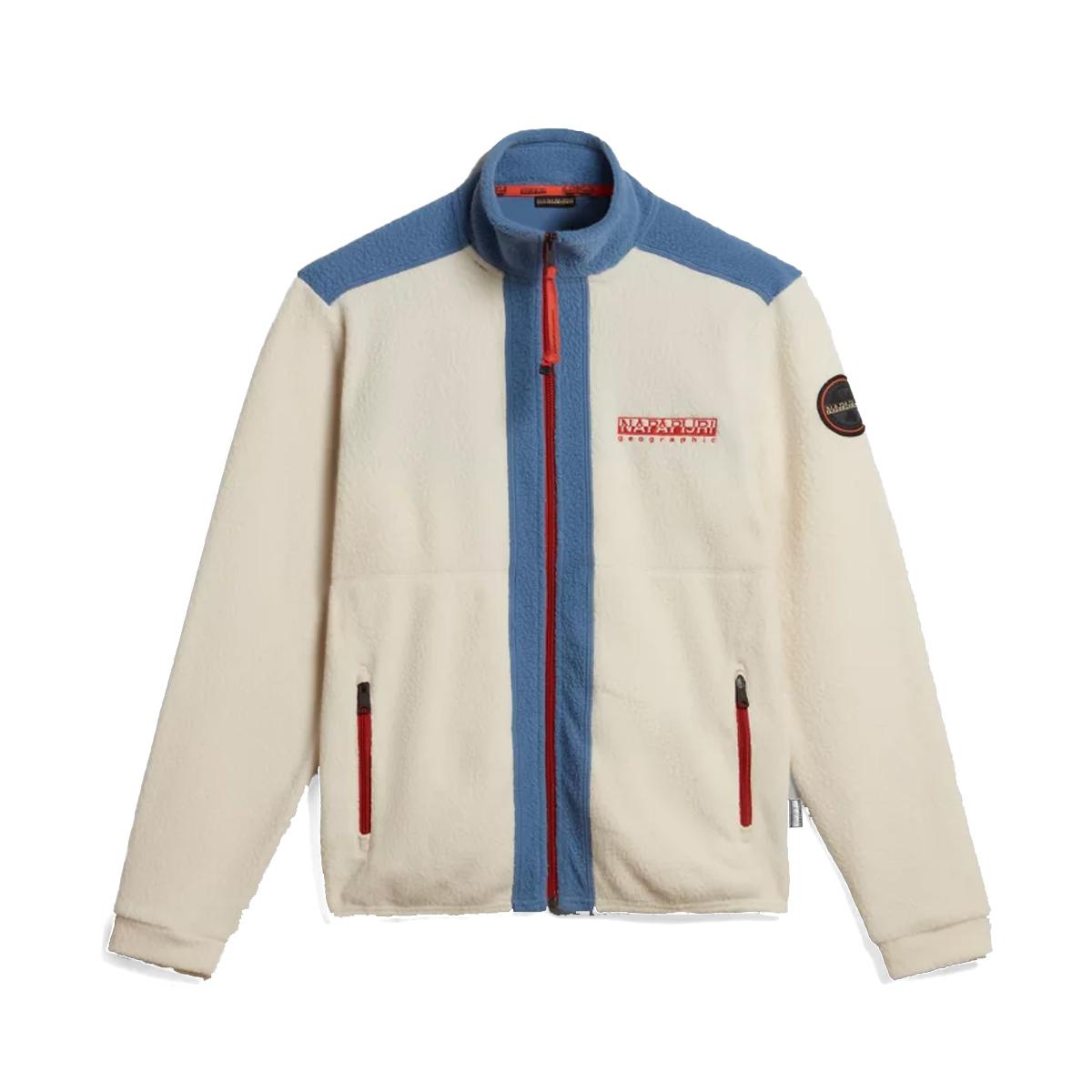 Napapijri Felpa con zip Anderby Whitecap Gray - 1