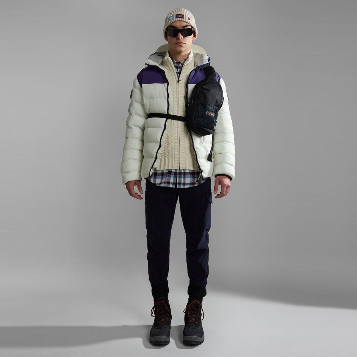 Napapijri Piumino con cappuccio Shackleton White Whisper - 5