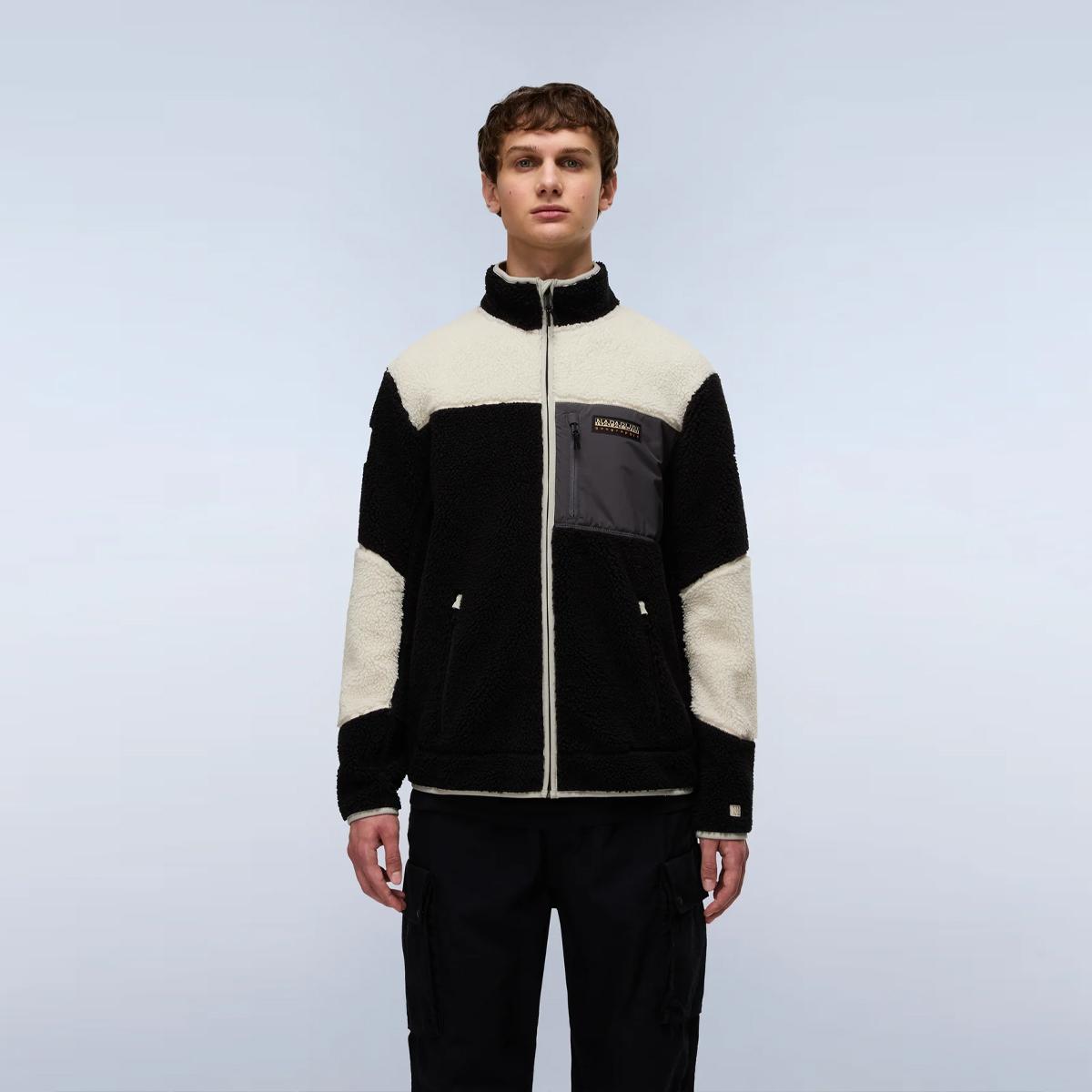 Napapijri Felpa in pile Yupik Multicolour Black - 2