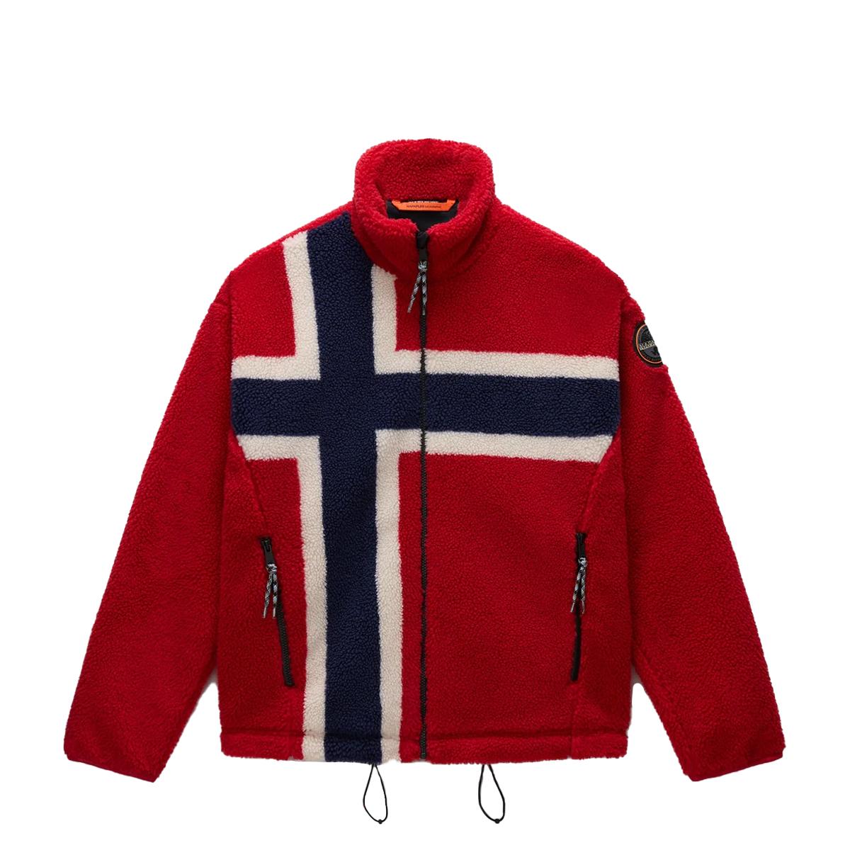 Napapijri Felpa in pile Fiemme Medium Red - 1