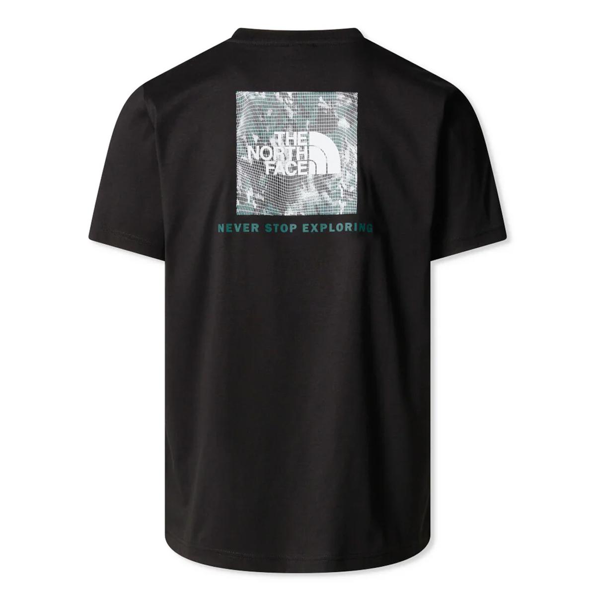 The North Face T-Shirt NSE Box TNF Black Deep Nori Trail Grid - 2