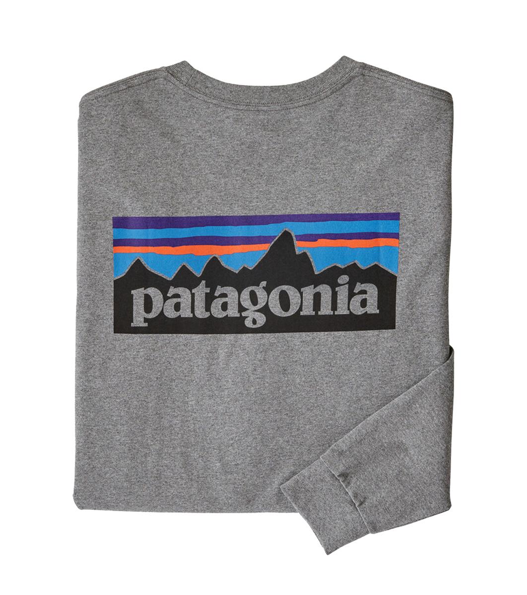 Patagonia T-Shirt a maniche lunghe P-6 Logo Responsibili-Tee® Gravel Heather - 1