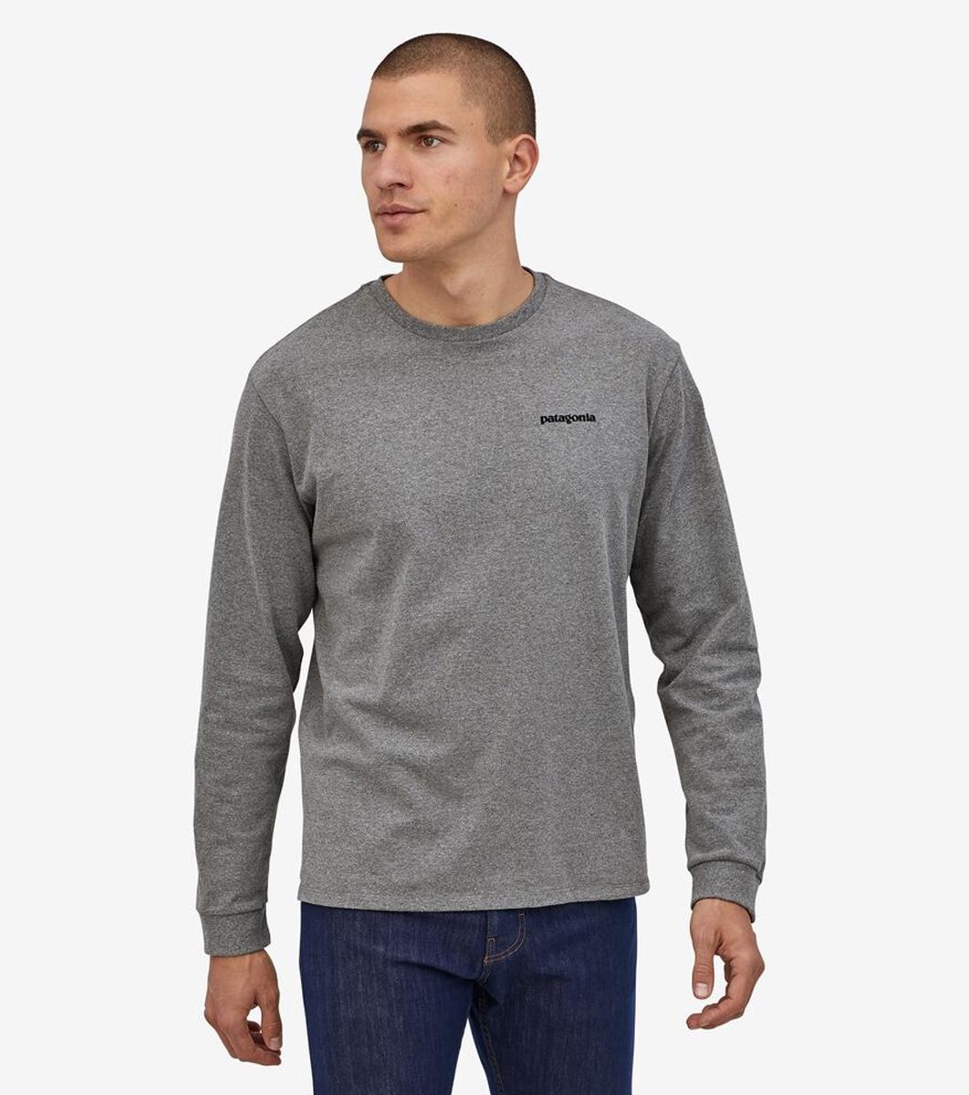 Patagonia T-Shirt a maniche lunghe P-6 Logo Responsibili-Tee® Gravel Heather - 2