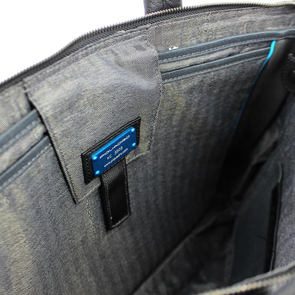 Exp. Slim Briefcase Blue Square 15.6