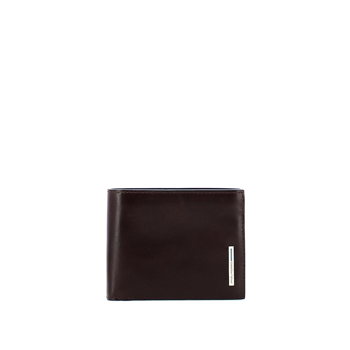 Men wallet with coin pouch Blue Square