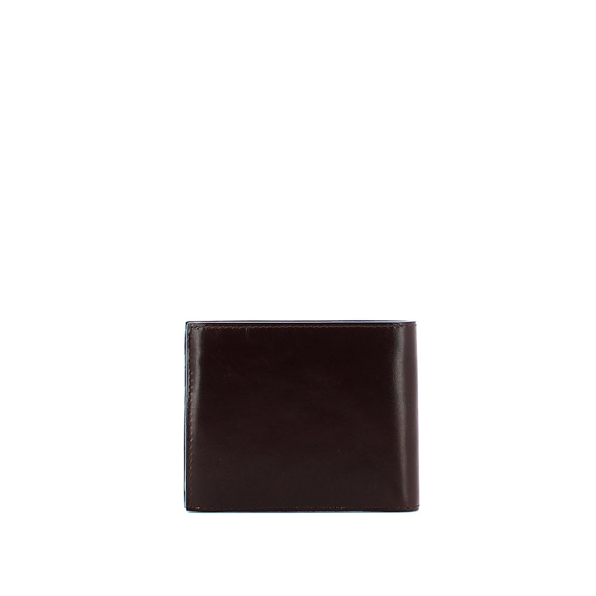 Men wallet with coin pouch Blue Square