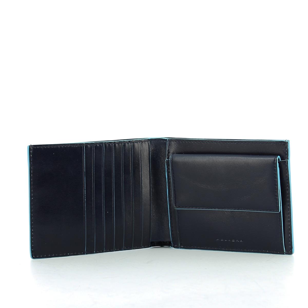 Wallet with coin pouch Blue Square-BLU/2-UN