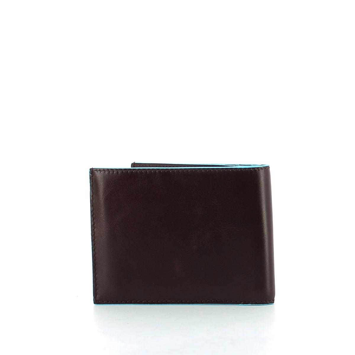 Wallet with coin pouch Blue Square-MOGANO-UN