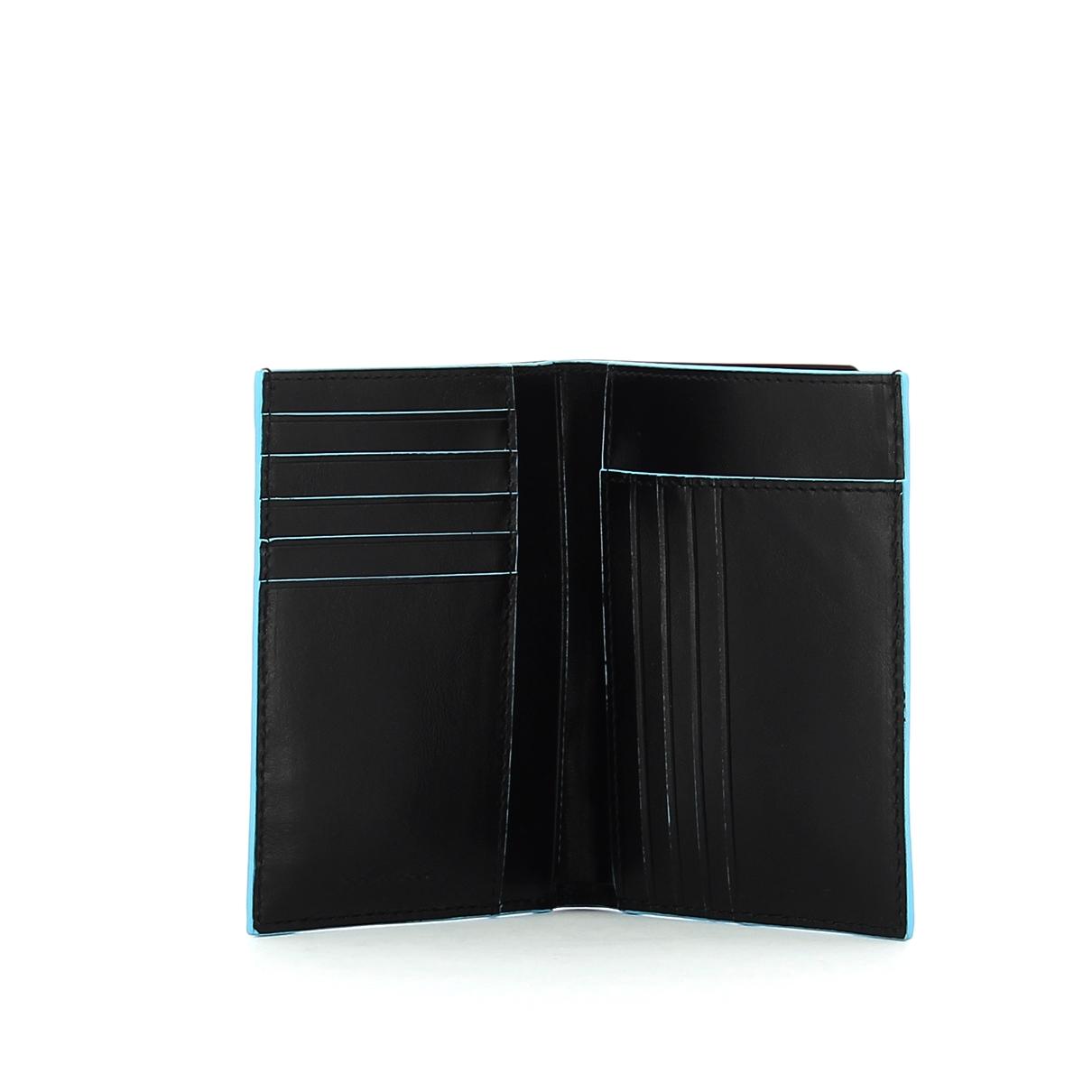 Vertical men wallet Blue Square-NERO-UN