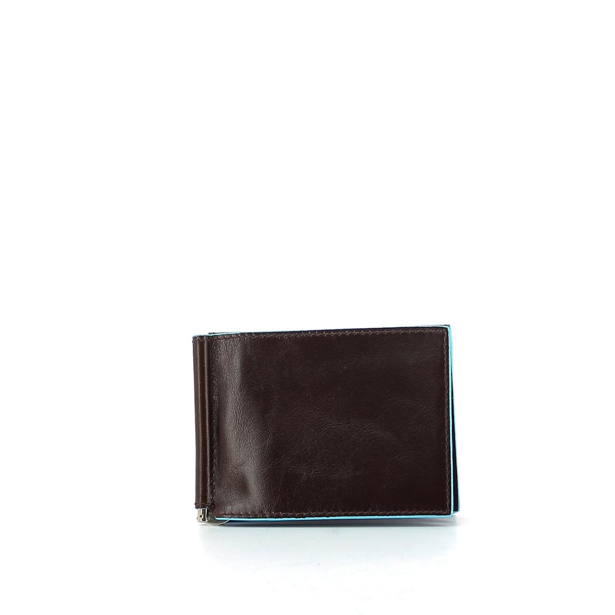 Men wallet w. money clip Blue Square-MOGANO-UN