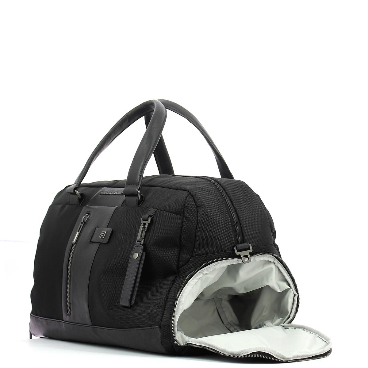 Duffel bag with shoe compartment Brief-NERO-UN