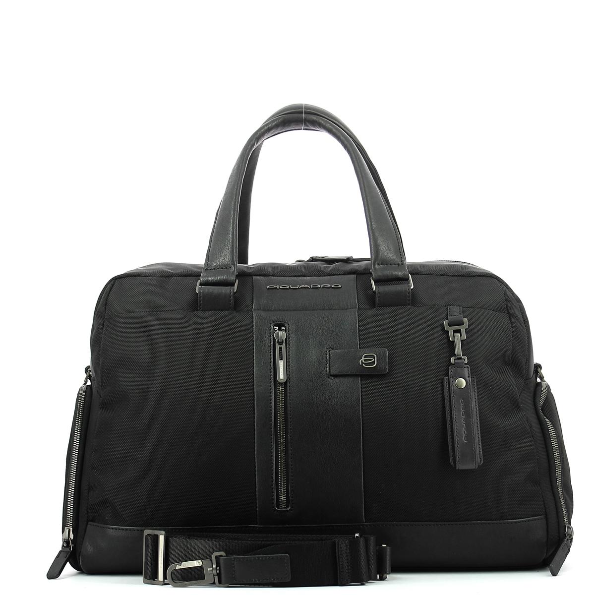 Duffel bag with shoe compartment Brief-NERO-UN