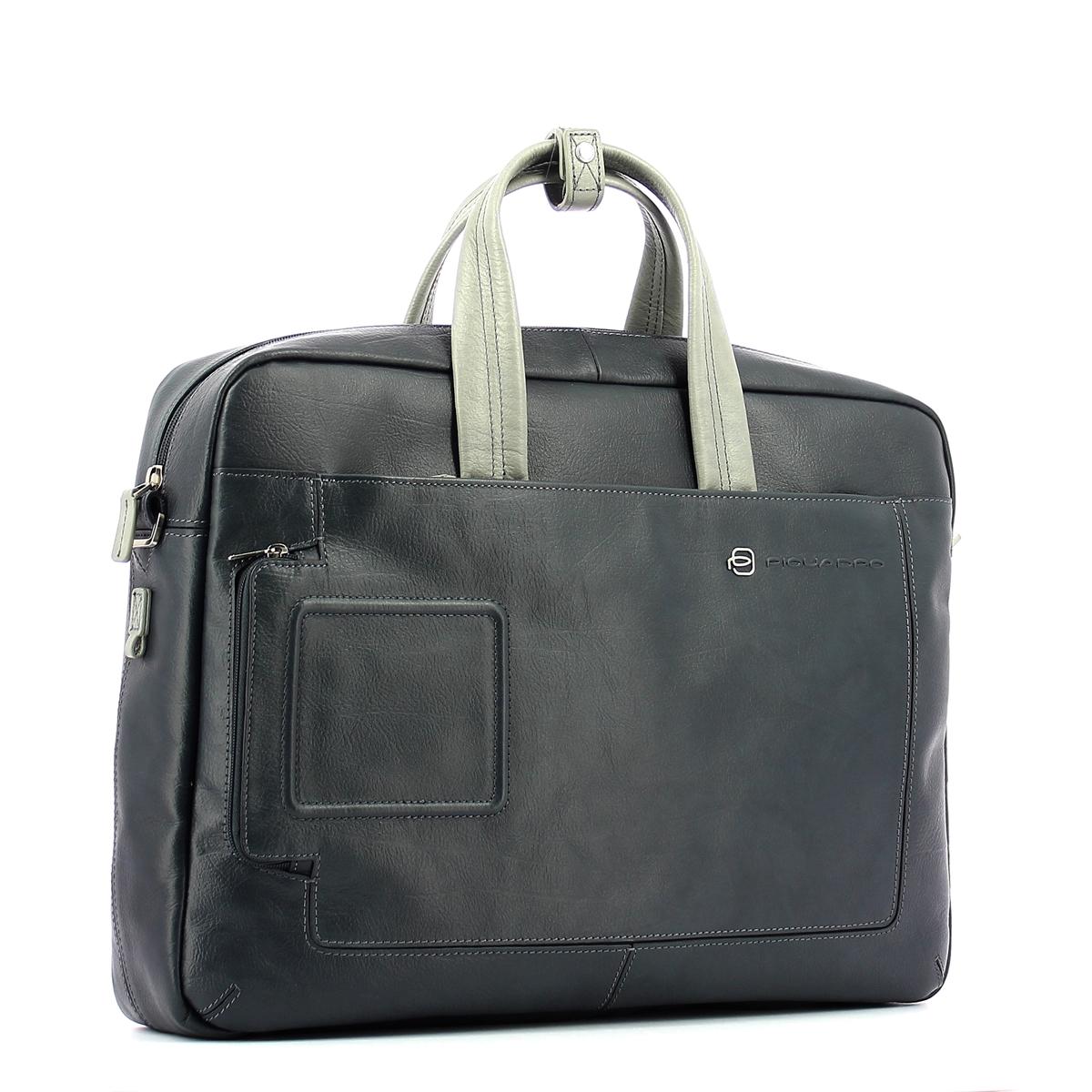 Double handle laptop briefcase Vibe 15.6-BLU/GRIGIO-UN