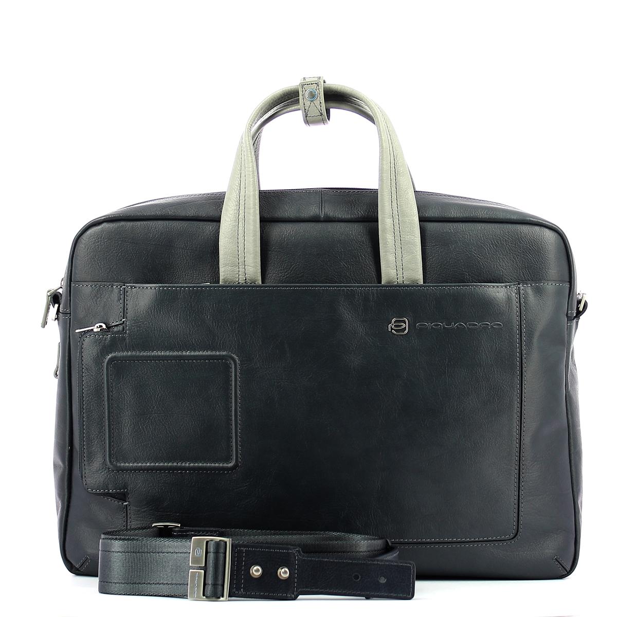 Double handle laptop briefcase Vibe 15.6-BLU/GRIGIO-UN