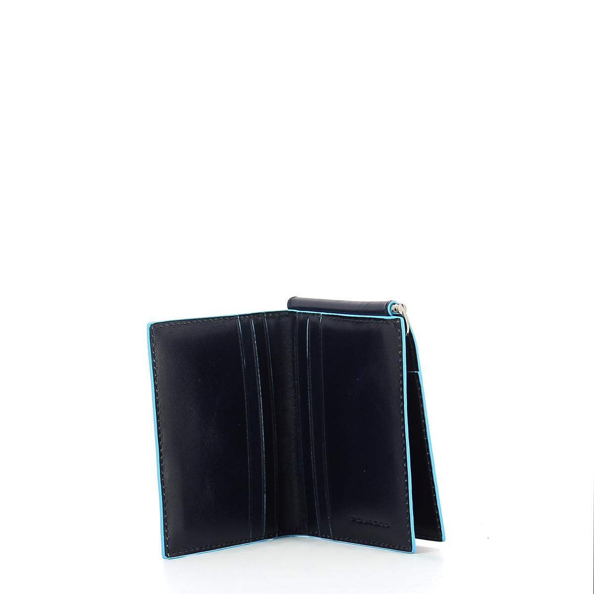 Piquadro Portafoglio con ferma soldi RFID Blue Square - 3