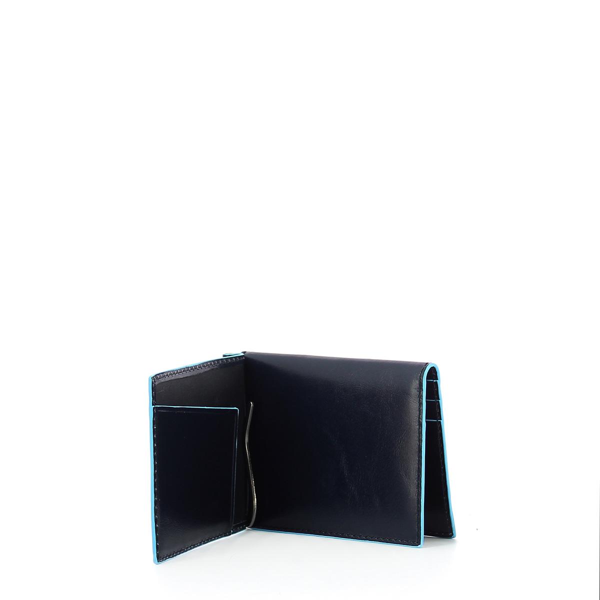 Piquadro Portafoglio con ferma soldi RFID Blue Square - 4