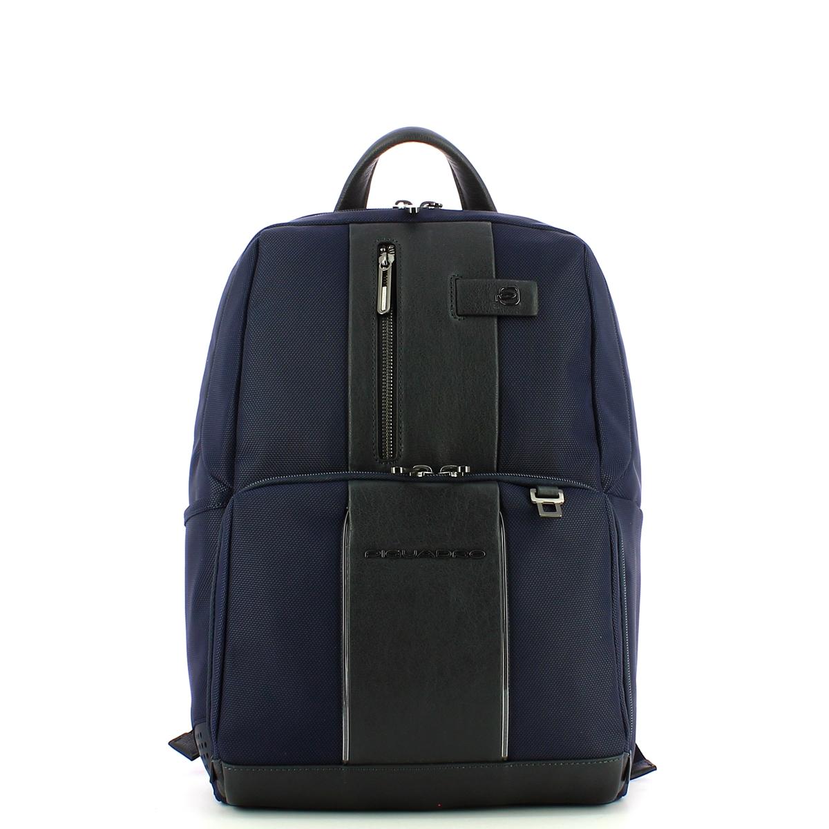 Piquadro Zaino Porta PC Brief 2 14.0 in tessuto riciclato con Luce LED - 1