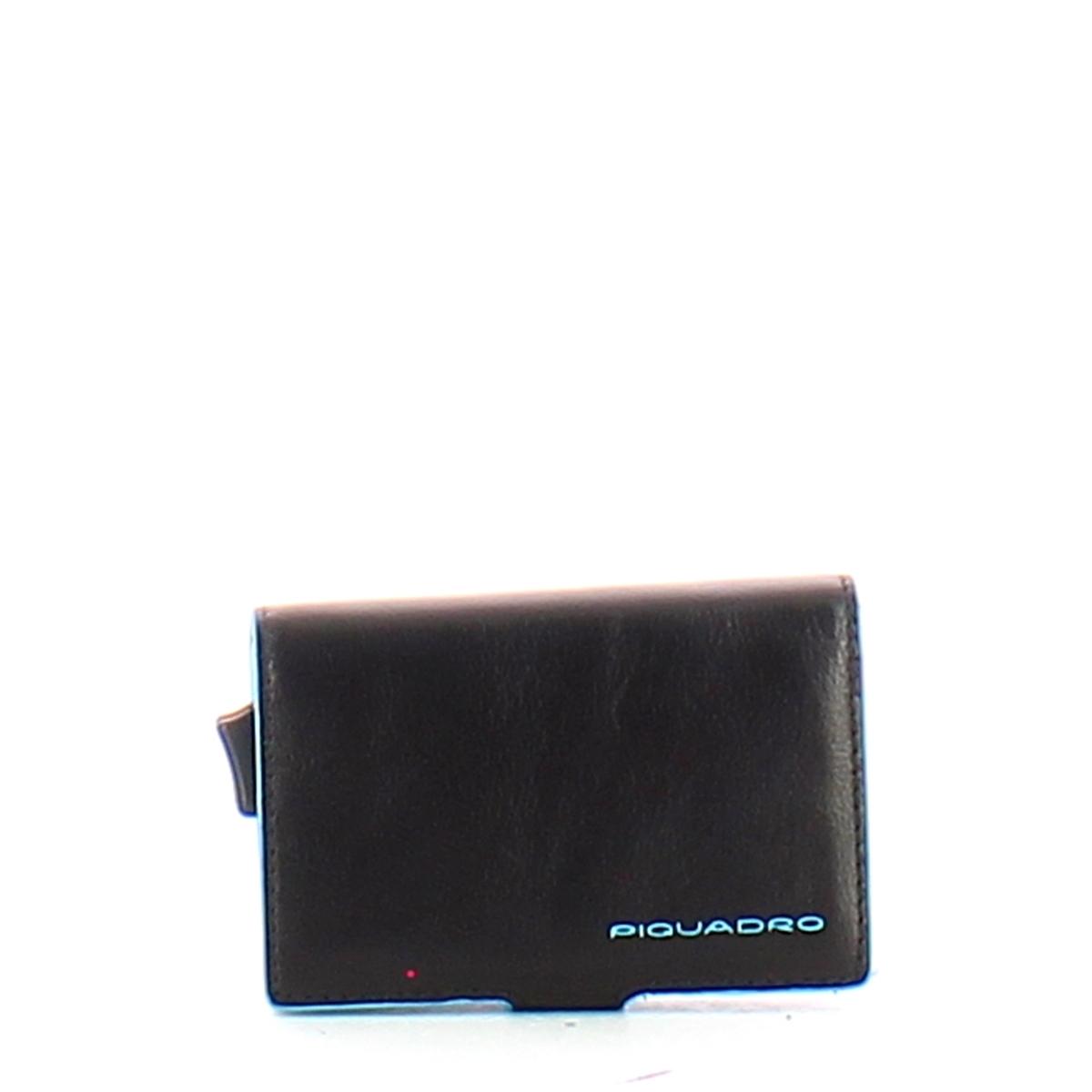 Piquadro Porta carte di credito con Doppio Sliding System Blue Square RFID - 1