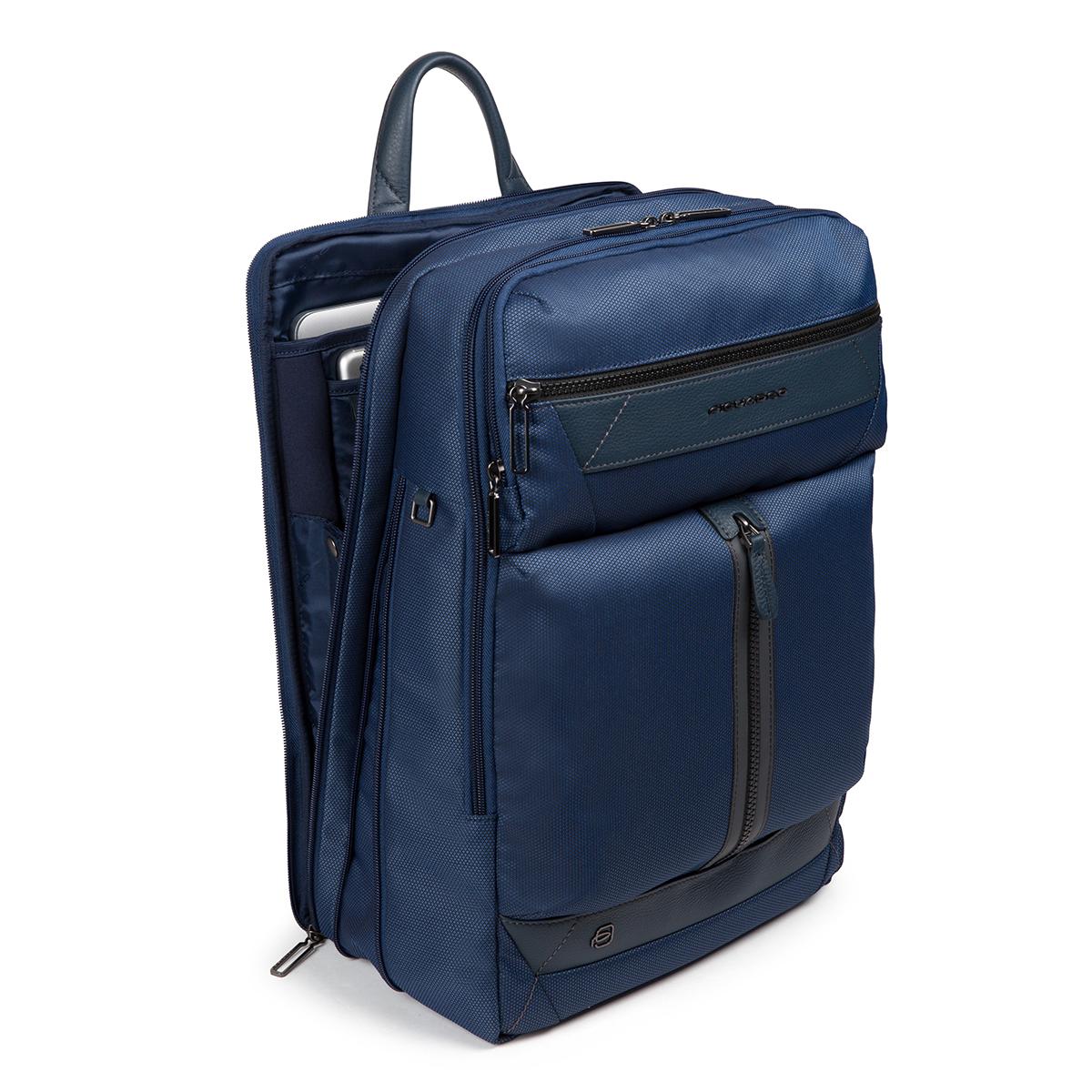 Piquadro Zaino Fast-Check espandibile Trakai RIFD in tessuto riciclato 15.6 - 2