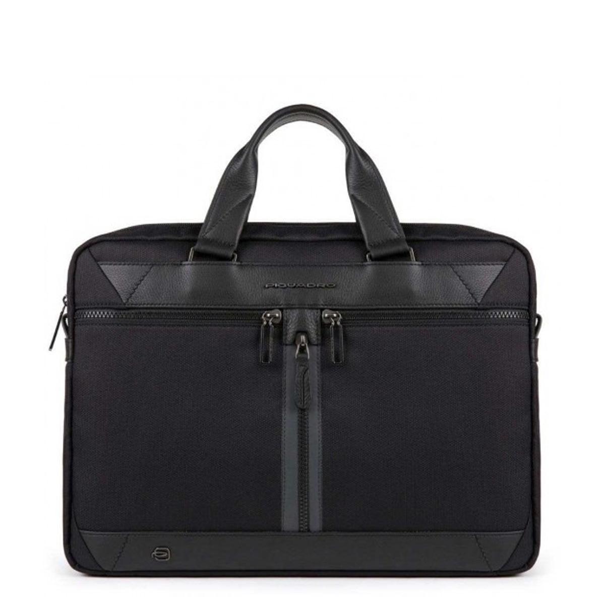 Piquadro Cartella fast-check a due manici porta PC Trakai in tessuto 15.6 - 1