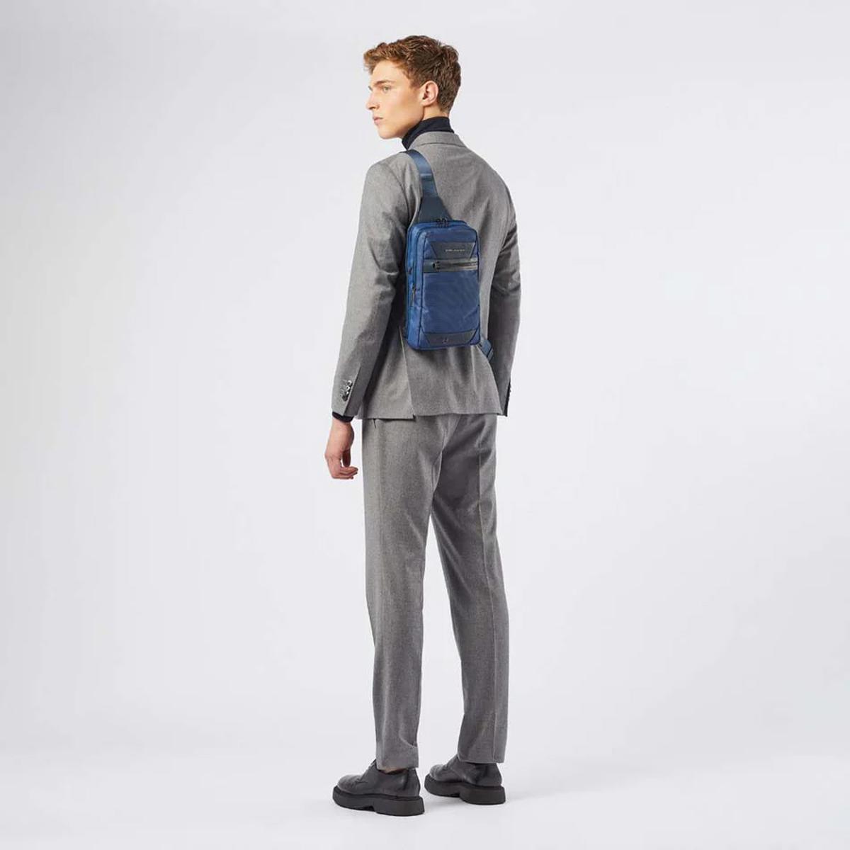 Piquadro Monospalla Trakai Porta Tablet Mini Blu - 3