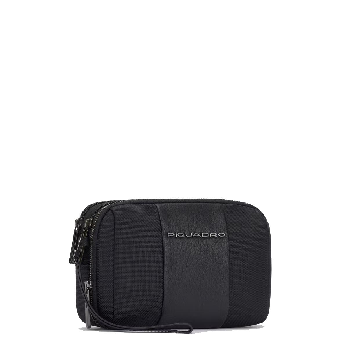 Piquadro Pochette a due scomparti in tessuto riciclato Brief 2 - 2