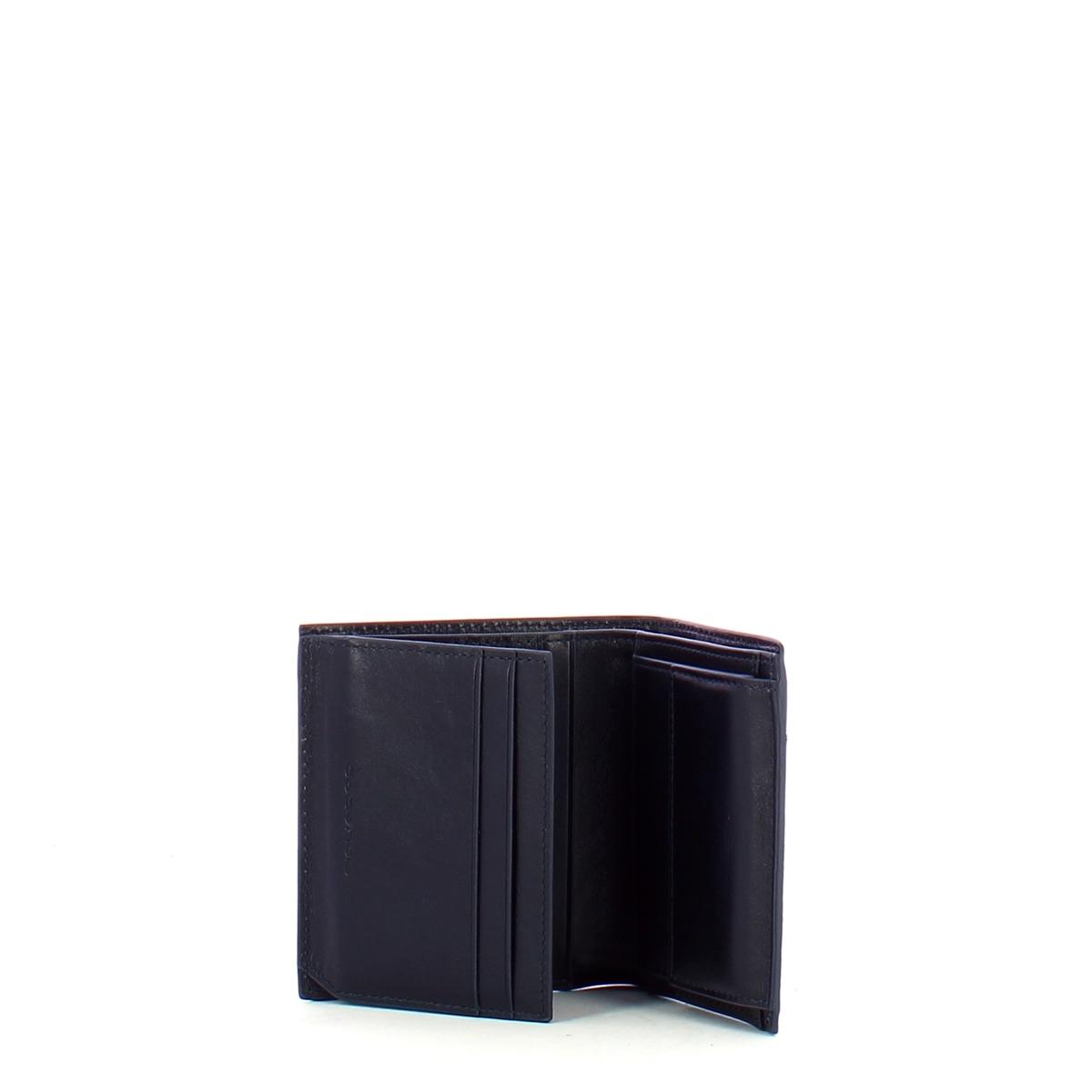 Piquadro Portafoglio Verticale Blue Square Revamp - 3