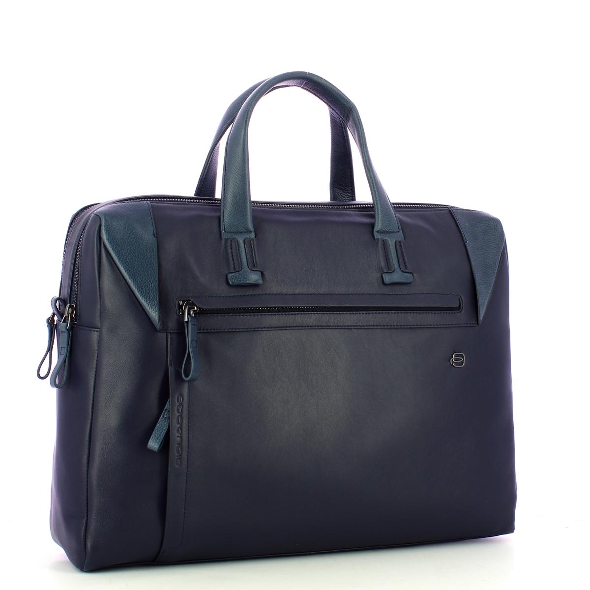 Piquadro Cartella Porta PC Pan Blu - 2