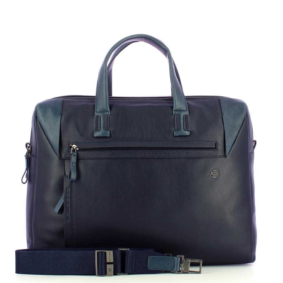 Piquadro Cartella Porta PC Pan Blu - 4