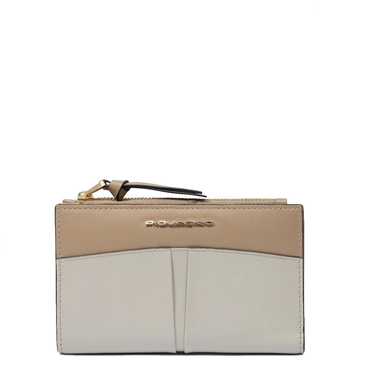 Piquadro Portafoglio piccolo Bifold Circle Beige - 1
